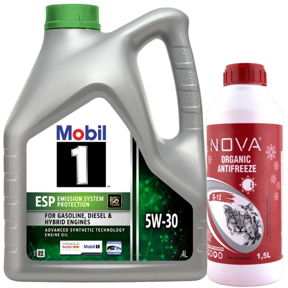 Mobil 1 ESP 5W-30 Tam Sentetik Motor Yağı 4 L + K. Antifriz 1,5 L ürün görseli 1