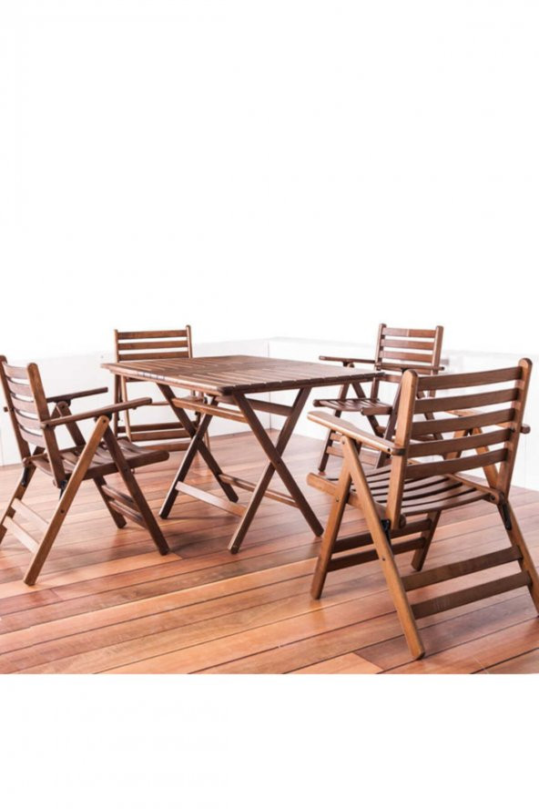 Atina Balkon Masası 80x80 -Ahşap Bahçe Masası - Katlanır Portatif Masa ürün görseli 1