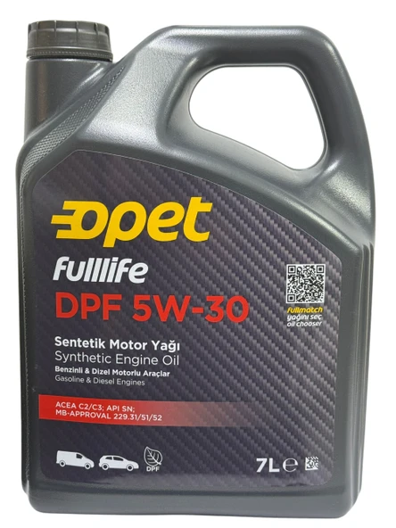 Opet Fulllife DPF 5W-30 Sentetik Motor Yağı 7 Litre ürün görseli 1