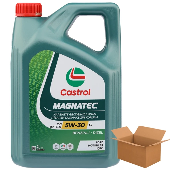 Castrol Magnatec A5 5W-30 Tam Sentetik Motor Yağı 4 x 4 Litre (1 Koli) ürün görseli 1