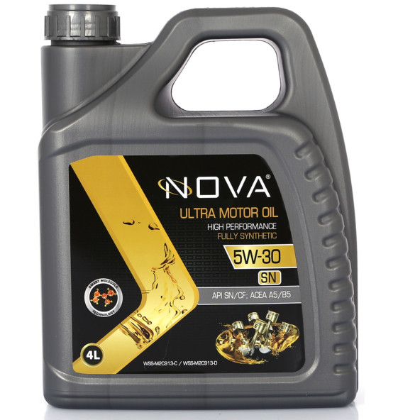 Nova SN 5W-30 4 Litre Tam Sentetik Motor Yağı Benzin, Lpg, Dizel (2 ADET) ürün görseli 1