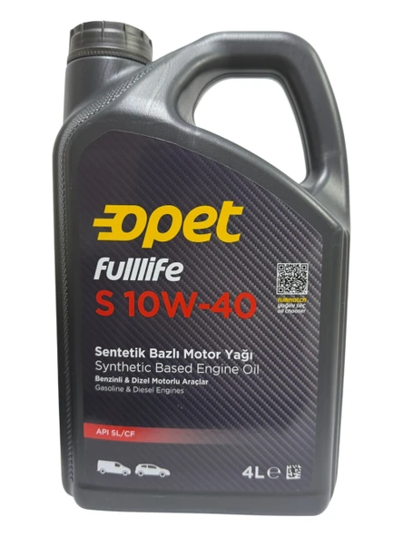 Opet Fulllife S 10W-40 Sentetik Motor Yağı 4 L + 3 L Kırmızı Antifriz ürün görseli 1