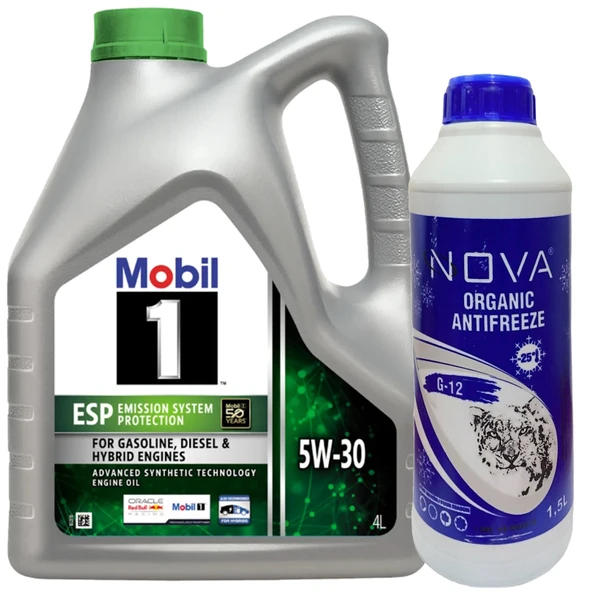 Mobil 1 ESP 5W-30 Tam Sentetik Motor Yağı 4 L + Y. Antifriz 1,5 L ürün görseli 1