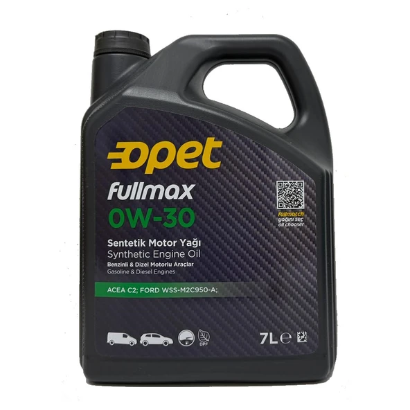 Opet Fullmax 0W-30 Acea C2 Dpf Motor Yağı 7 L X 3 Adet ürün görseli 1