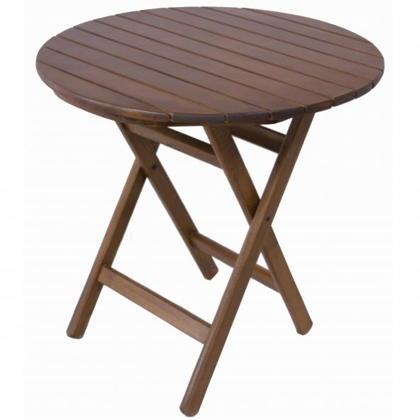 Marmaris Katlanır Ahşap Bahçe Balkon Seti: 90lık Masa, 4 Sandalye ürün görseli 1