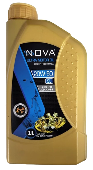 Nova 20W-50 1 Litre Motor Yağı Benzin, Lpg, Dizel Uyumlu ürün görseli 1