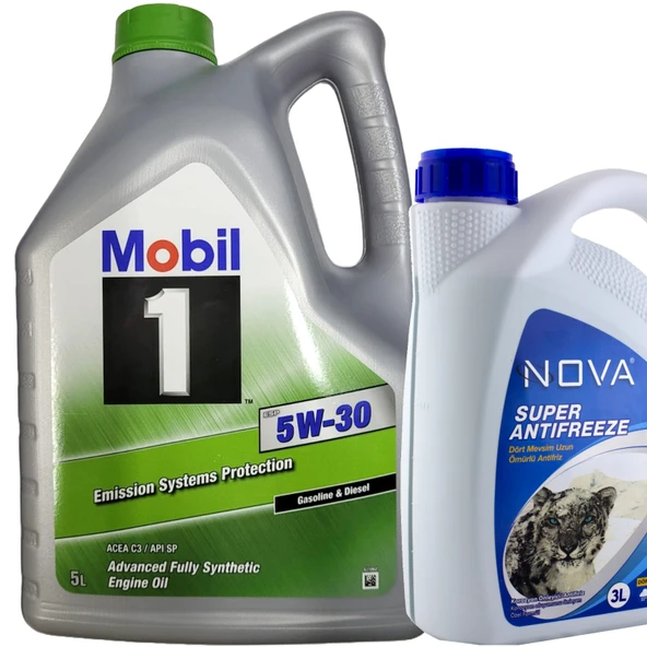 Mobil 1 ESP 5W-30 Tam Sentetik Motor Yağı 5 Litre + Y. Antifriz 3 L ürün görseli 1