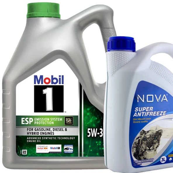 Mobil 1 ESP 5W-30 Tam Sentetik Motor Yağı 4 L + Y. Antifriz 3 L ürün görseli 1