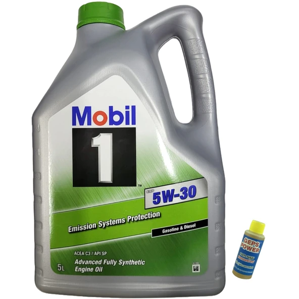 Mobil 1 ESP 5W-30 Tam Sentetik Motor Yağı 5 Litre + Cam Sabunu 80 ML ürün görseli 1