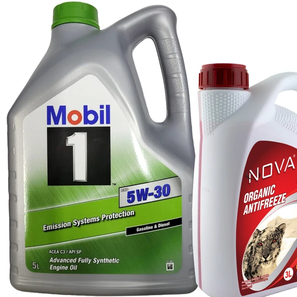 Mobil 1 ESP 5W-30 Tam Sentetik Motor Yağı 5 Litre + K. Antifriz 3 L ürün görseli 1