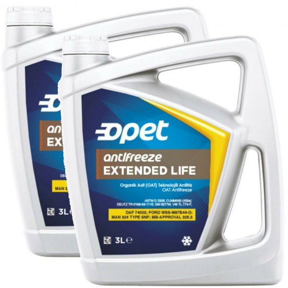 Opet Xtended Life Konsantre Antifriz 3 Litre - Kırmızı Antifriz (2 Adet) ürün görseli 1