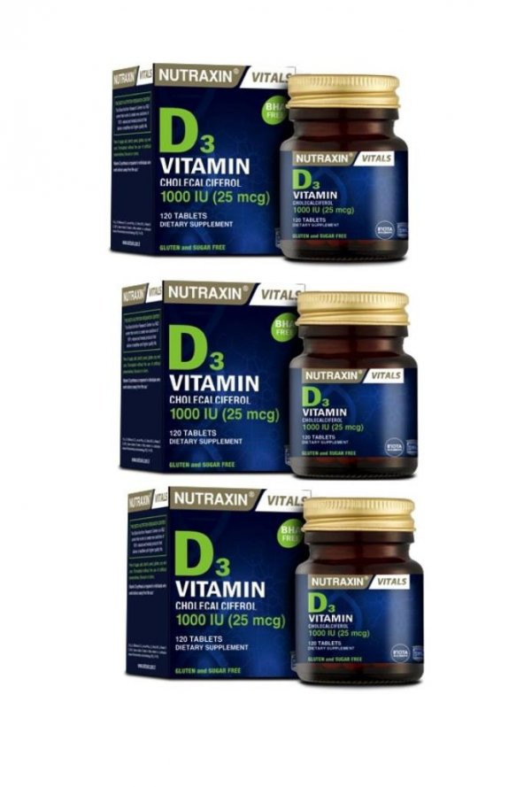 D3 Vitamini 120 Tablet - D3 1000 Iu X3 Adet ürün görseli 1