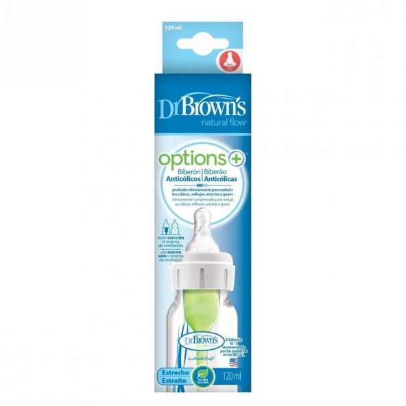 Dr. Brown's Dar Ağız Antikolik PP Biberon 4 oz/120 ml ürün görseli 1