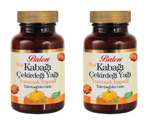 2 Adet Balen Kabak Çekirdeği 1000 Mg 100 Yumuşak Kapsül ürün görseli 1