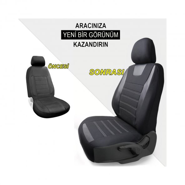 Z&C MAXTECH Ford Mondeo Deri Detaylı Özel Tasarım Oto Koltuk Kılıfı Seti MAXY SB ürün görseli 1