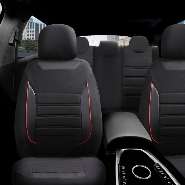 Z&C MAXTECH Fiat Marea Deri Detaylı Özel Tasarım Oto Koltuk Kılıfı Seti SMART K ürün görseli 1