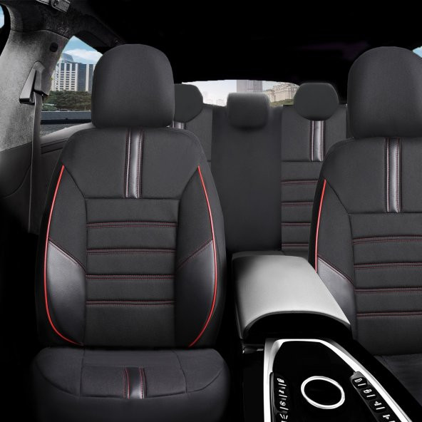 Z&C MAXTECH Nissan Qashqai Deri Detaylı Özel Tasarım Oto Koltuk Kılıfı Seti Star ürün görseli 1