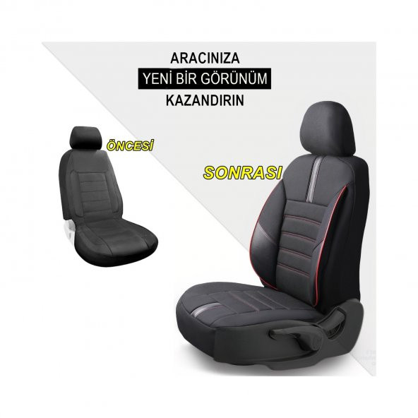 Z&C MAXTECH Opel Corsa C Deri Detaylı Özel Tasarım Oto Koltuk Kılıfı Seti Star ürün görseli 1