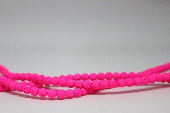 Lav Taşı Fosforlu Pembe Renkli Dizi 6mm ürün görseli 1