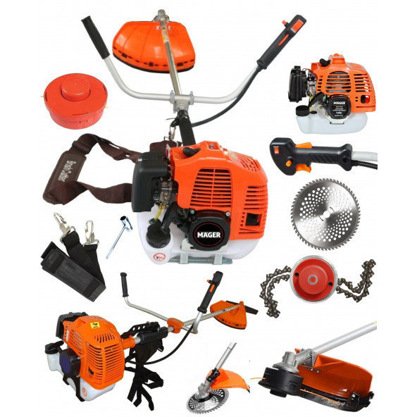 Mager  Metal Şanzıman Yan Tip Ot Çalı Çim Biçme Benzinli Tırpan Makinesi ürün görseli 1