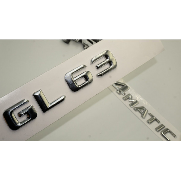 Benz GL 63 4Matic Bagaj Krom Metal 3M 3D Yazı Logo ürün görseli 1