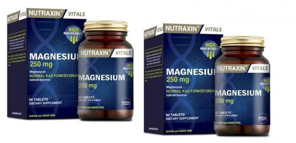 Nutraxin Magnesium 250 mg 60 Tablet x 2 adet ürün görseli 1