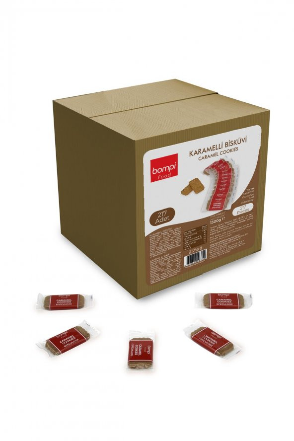 Bompi Karamelli (Speculoos) Tek Paketli Bisküvi 1300gr (217 Adet) ürün görseli 1