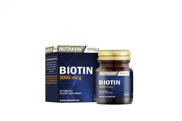 Nutraxin Biotin 5000 mcg 30 Tablet ürün görseli 1