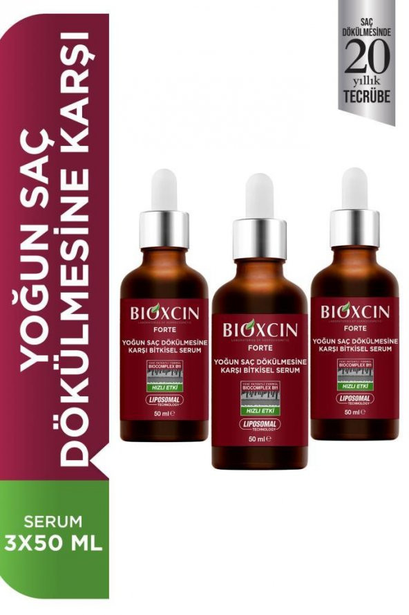 Bioxcin Forte Serum 3x50 ml - Resim 2