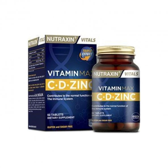 Nutraxin Vitamin Max C-D-Zinc 60 Tablet ürün görseli 1