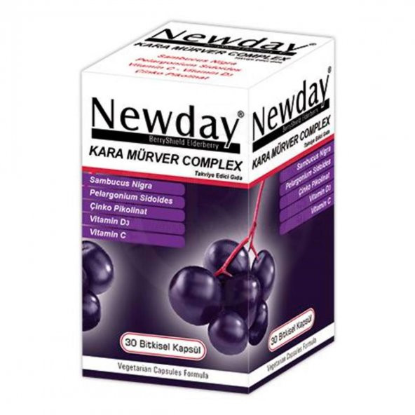 Newday Kara Mürver Complex 30 Kapsül ürün görseli 1