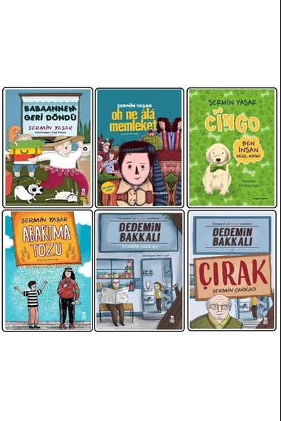 Şermin Yaşar Serisi 6 Kitap 1-babannem Geri Döndü 2-cingo 3-oh Ne Ala Memleket 4-abartma Tozu 5-dedemin Bakkalı 6-çırak ürün görseli 1