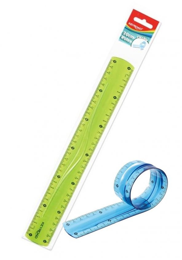 Kırılmaz Cetvel 30 Cm Silikonlu Yeşil Renk 1 Adet Cetvel Kırılmaz ürün görseli 1