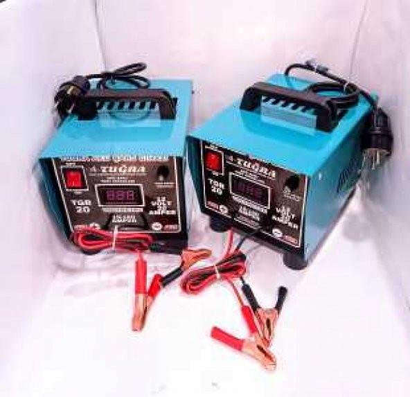 Tuğra Tgr20 Bakır Sargılı 12 Volt 20 Amper Akü Şarj Cihazı Dijital ürün görseli 1
