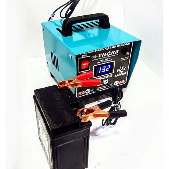 Tuğra 12 Volt 20 Amper Dijital Akü Şarj Cihazı Yerli Üretim ürün görseli 1