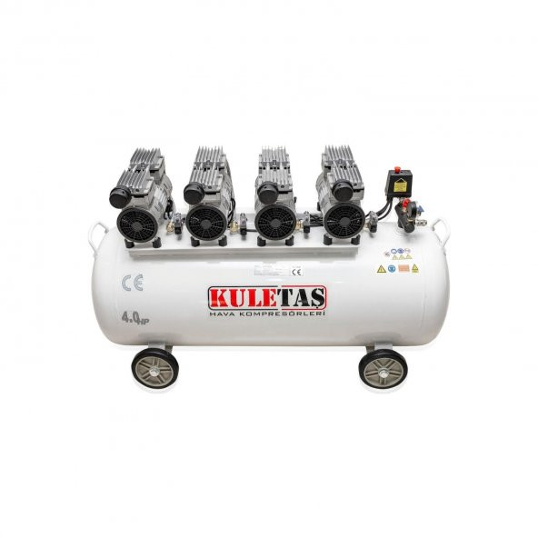 Kuletaş 4 Hp 8 Bar 200 Lt Süper Sessiz Yağsız Hava Kompresörü ürün görseli 1