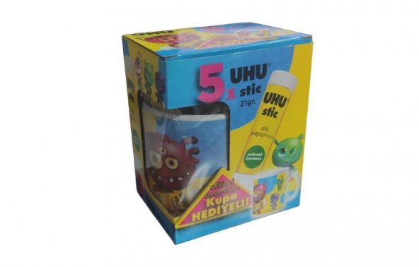UHU YAPISTIRICI STICK 21gr.5 LI+ KUPA HEDIYELI ürün görseli 1