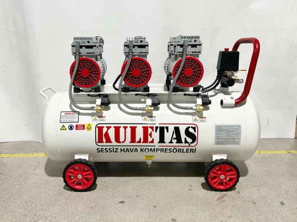 Kuletaş 3 Hp 8 Bar 100 Lt Süper Sessiz Yağsız Kompresör ürün görseli 1