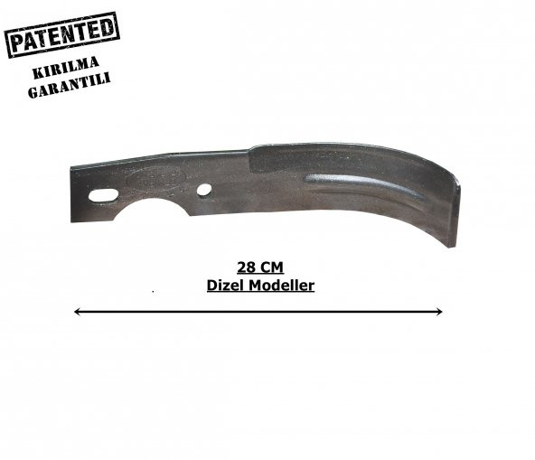 Demiray Federli Çapa Makinası Bıçakları 28 Cm Büyük Boy 24 Adet ürün görseli 1