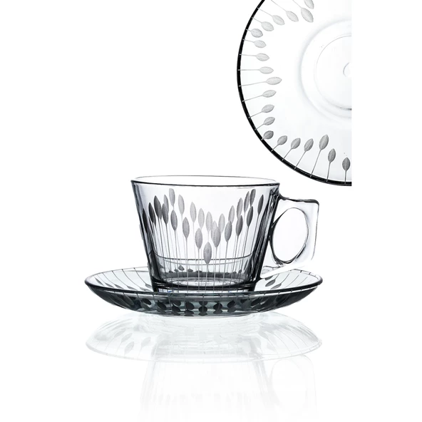 Decocia 6'lı Vela Fincan Set 12 Parça 195cc Vega Desenli ürün görseli 1