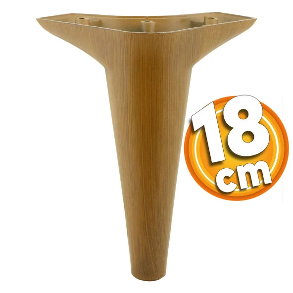 Aspen Lüks Mobilya Kanepe Koltuk Tv Ünitesi Konsol Yükseltici Ayağı Ayakları 18 Cm Ahşap Desenli ürün görseli 1