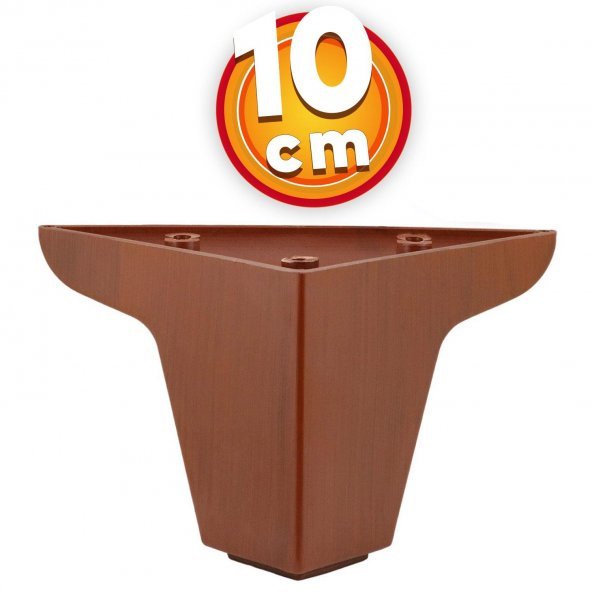 Lüks Mobilya Kanepe Sehpa TV Ünitesi Koltuk Ayağı 10 cm Kahverengi Baza Ayak ürün görseli 1