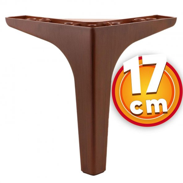 Lüks Mobilya Kanepe Sehpa TV Ünitesi Koltuk Ayağı 17 cm Kahverengi Baza Ayak ürün görseli 1