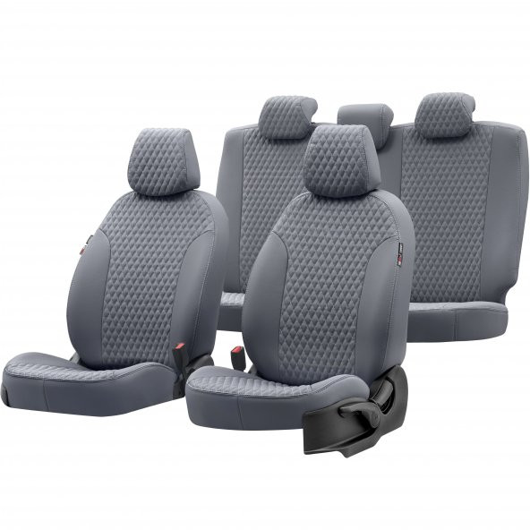 Otom Renault Megane 3 2010-2015 Özel Üretim Koltuk Kılıfı Amsterdam Design Deri Füme ürün görseli 1