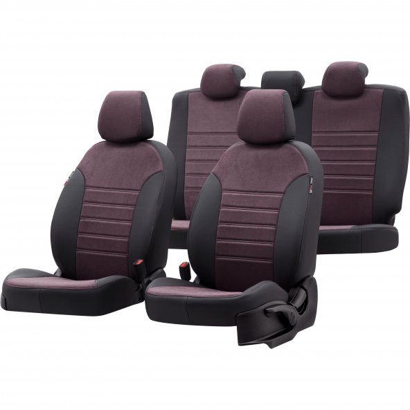 Otom Hyundai H-100 1994-2008 Özel Üretim Koltuk Kılıfı Milano Design Bordo - Siyah ürün görseli 1