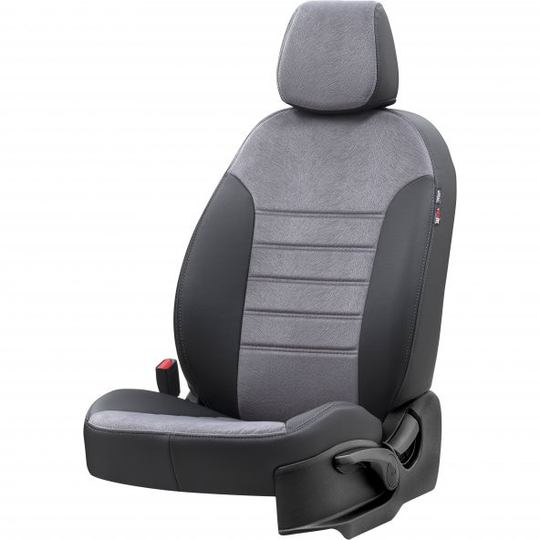 Otom Seat Leon 2006-2012 Özel Üretim Koltuk Kılıfı London Design Füme - Siyah ürün görseli 1