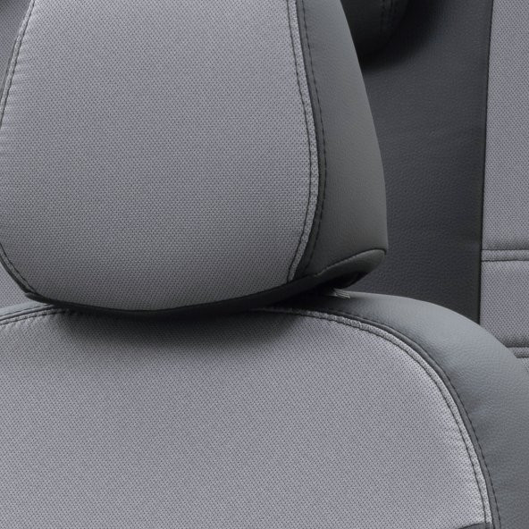 Otom Nissan Navara 2015-Sonrası Özel Üretim Koltuk Kılıfı Paris Design Gri - Siyah ürün görseli 1
