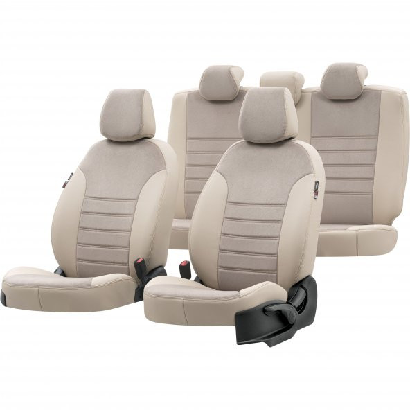 Otom Mitsubishi L-200 2006-2015 Özel Üretim Koltuk Kılıfı London Design Bej ürün görseli 1