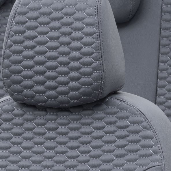 Otom Renault Captur 2013-Sonrası Özel Üretim Koltuk Kılıfı Tokyo Design Deri Füme ürün görseli 1