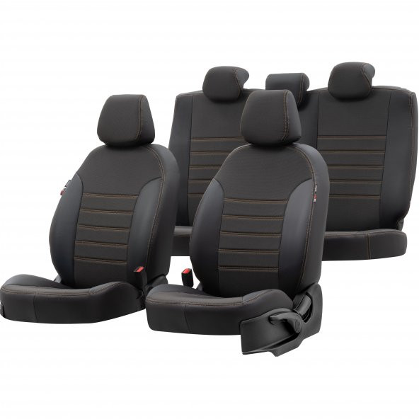 Otom Volkswagen Polo 2002-2009 Özel Üretim Koltuk Kılıfı Paris Design Bej - Siyah ürün görseli 1
